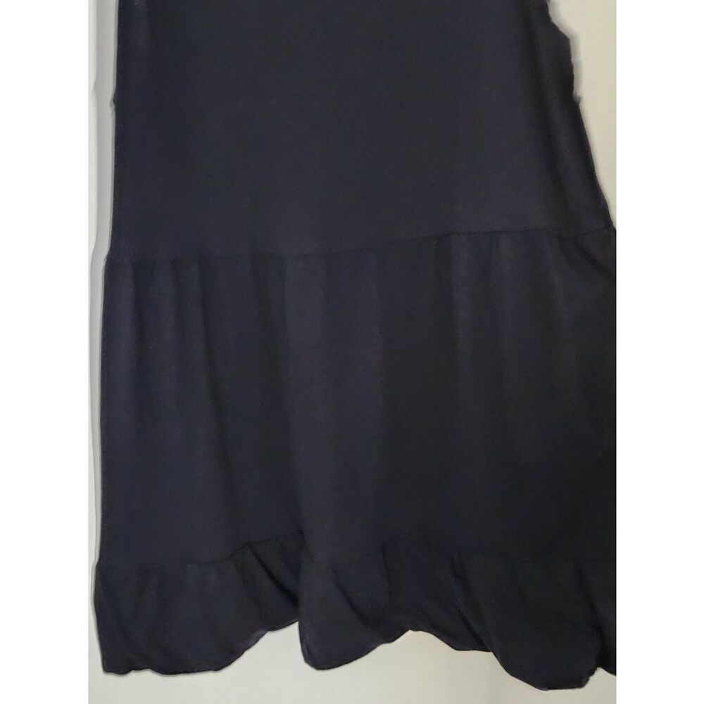 GAP Womens Black Sleeveless Swing Mini Dress Rufflr Trim Pockets Size XL - Picture 5 of 6